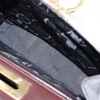 Salvatore Ferragamo Gancini Convertible Top Handle Bag Leather