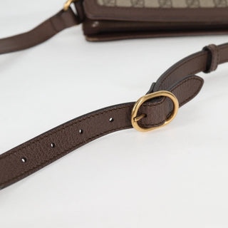 Gucci Ophidia Zip Shoulder Bag GG Coated Canvas