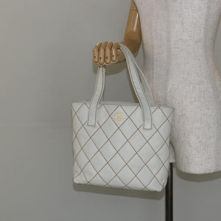 Chanel Surpique Tote Quilted Leather