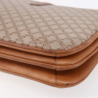 Celine Vintage Macadam Shoulder Bag Canvas and Leather