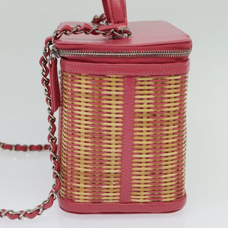 Chanel Take Away Vanity Case Rattan and Calfskin