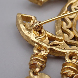 Chanel Vintage CC Fringe Brooch Metal