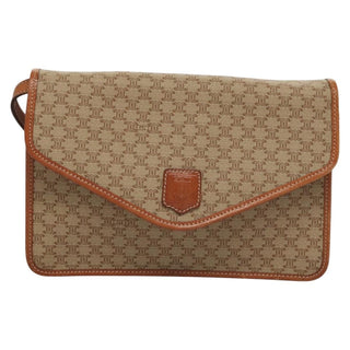 Celine Vintage Macadam Shoulder Bag Canvas and Leather