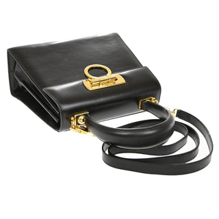 Salvatore Ferragamo Gancini Convertible Top Handle Bag Leather