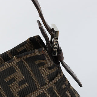 Fendi Vintage Pocket Shoulder Bag Zucca Canvas