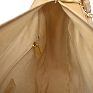 Chanel Logo Chain Shoulder Bag Leather