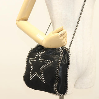 Stella McCartney Falabella Fold Over Crossbody Bag Studded Shaggy Deer