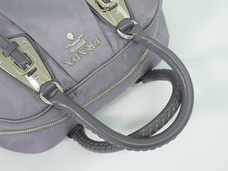 Prada Buckle Dome Satchel Tessuto