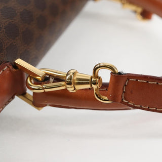 Celine Vintage Convertible Top Handle Bag Macadam Coated Canvas