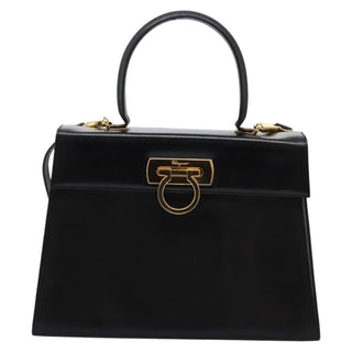 Salvatore Ferragamo Gancini Convertible Top Handle Bag Leather
