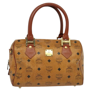 MCM Visetos Handbag Canvas and Leather