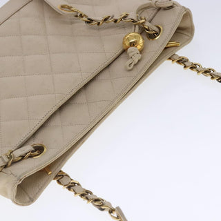 Chanel Vintage Slit Pocket Shoulder Bag Quilted Caviar