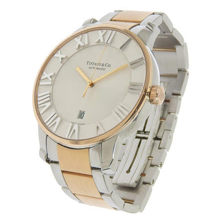 Tiffany & Co. Atlas Dome Automatic Watch Yellow Gold and Stainless Steel