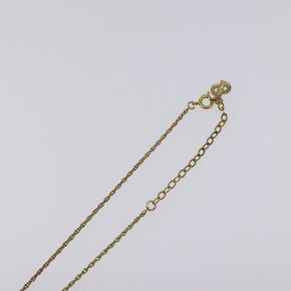 Christian Dior Logo Heart Pendant Necklace Metal