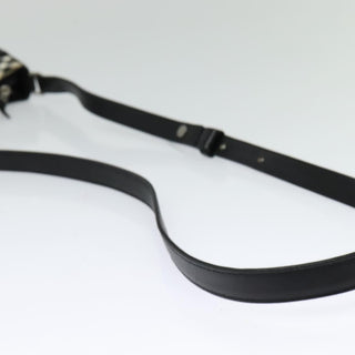 Burberry Front Pocket Flap Messenger Leather with Vintage Check Canvas