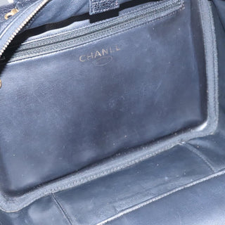 Chanel Vintage Timeless Zip Around Vanity Case Caviar