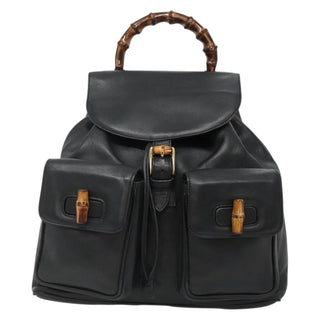 Gucci Vintage Bamboo Backpack Leather
