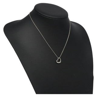 Tiffany & Co. Elsa Peretti Open Heart Pendant Necklace Sterling Silver