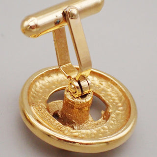 Chanel Round CC Plate Cufflinks Metal