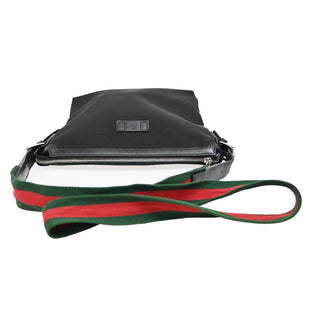 Gucci Web Strap Flat Messenger Bag Techno Canvas