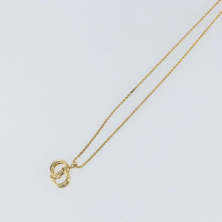 Christian Dior CD Pendant Necklace Metal