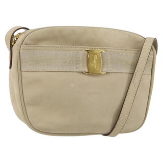 Salvatore Ferragamo Vala Shoulder Bag Suede