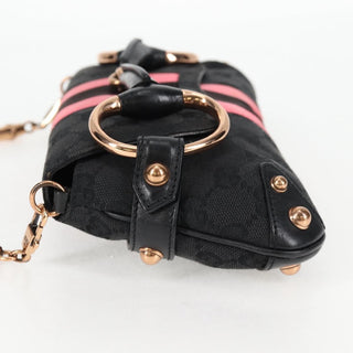 Gucci Horsebit Chain Clutch GG Canvas with Leather