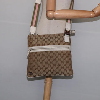 Gucci Flat Messenger Bag GG Canvas