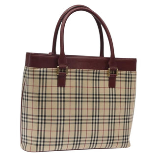 Burberry Nova Check Tote Canvas and Leather