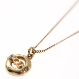 Christian Dior CD Pendant Necklace Metal