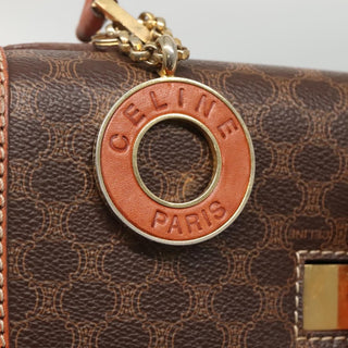 Celine Vintage Convertible Top Handle Bag Macadam Coated Canvas