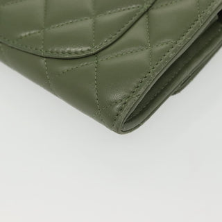 Chanel CC Gusset Classic Flap Wallet Quilted Lambskin