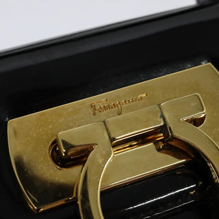 Salvatore Ferragamo Gancini Convertible Top Handle Bag Patent Leather