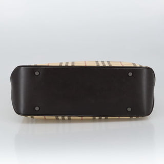 Burberry Top Handle Tote Haymarket Coated Canvas