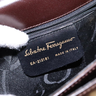 Salvatore Ferragamo Gancini Convertible Top Handle Bag Leather