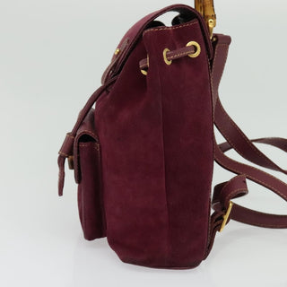Gucci Vintage Bamboo Backpack Suede