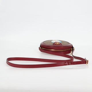 Gucci Doraemon Round Shoulder Bag Printed Mini GG Coated Canvas