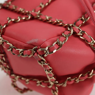 Chanel Chain Frame CC Drawstring Bucket Bag Lambskin