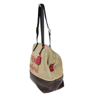 Fendi 2Bag Suede and leather