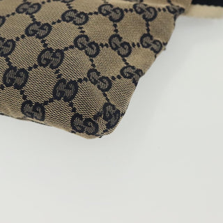 Gucci Vintage Double Belt Bag GG Canvas with Leather