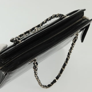 Chanel Vintage CC Lock Pocket Chain Tote Patent