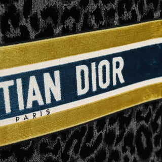 Christian Dior Book Tote Mizza Embroidered Canvas and Velvet