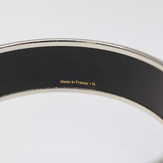 Hermes Vintage Bangle Bracelet Metal with Leather