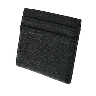 Chanel Logo CC Card case Grained  Leather