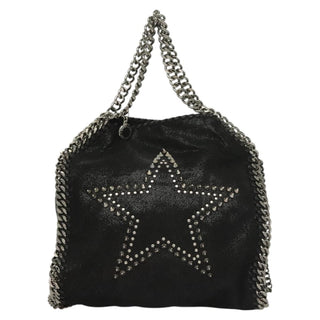 Stella McCartney Falabella Fold Over Crossbody Bag Studded Shaggy Deer