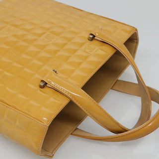 Chanel Chocolate Bar CC Tote Quilted Patent