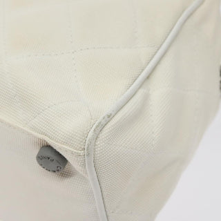 Chanel Vintage Logo Bowler Bag Quilted Canvas