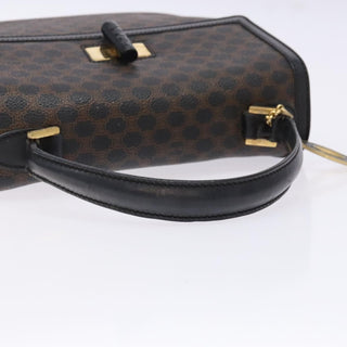 Celine Vintage Convertible Top Handle Bag Macadam Coated Canvas