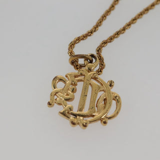 Christian Dior Logo Pendant Necklace Metal