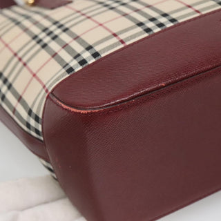 Burberry Nova Check Tote Canvas and Leather